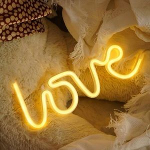 Love Neon yellow light